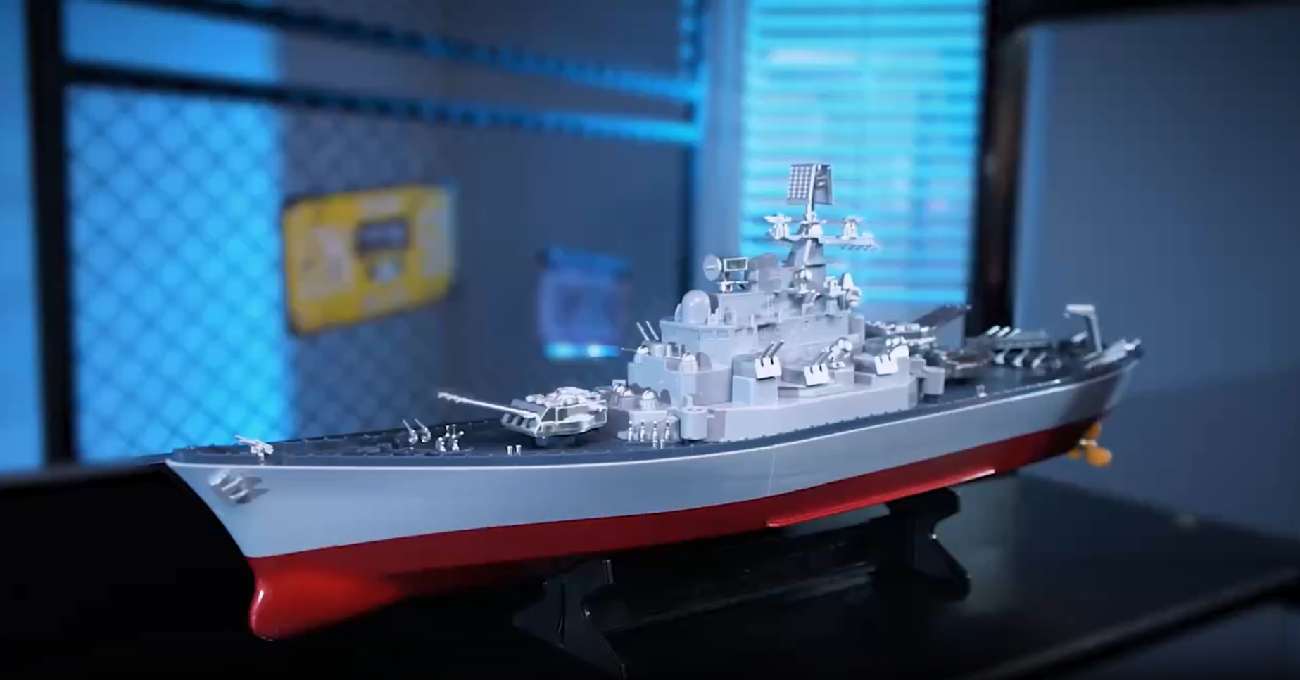 RBLOCTOYNY LHD-881 1/390 Scale 2.4G RC Battleship Model - Twin